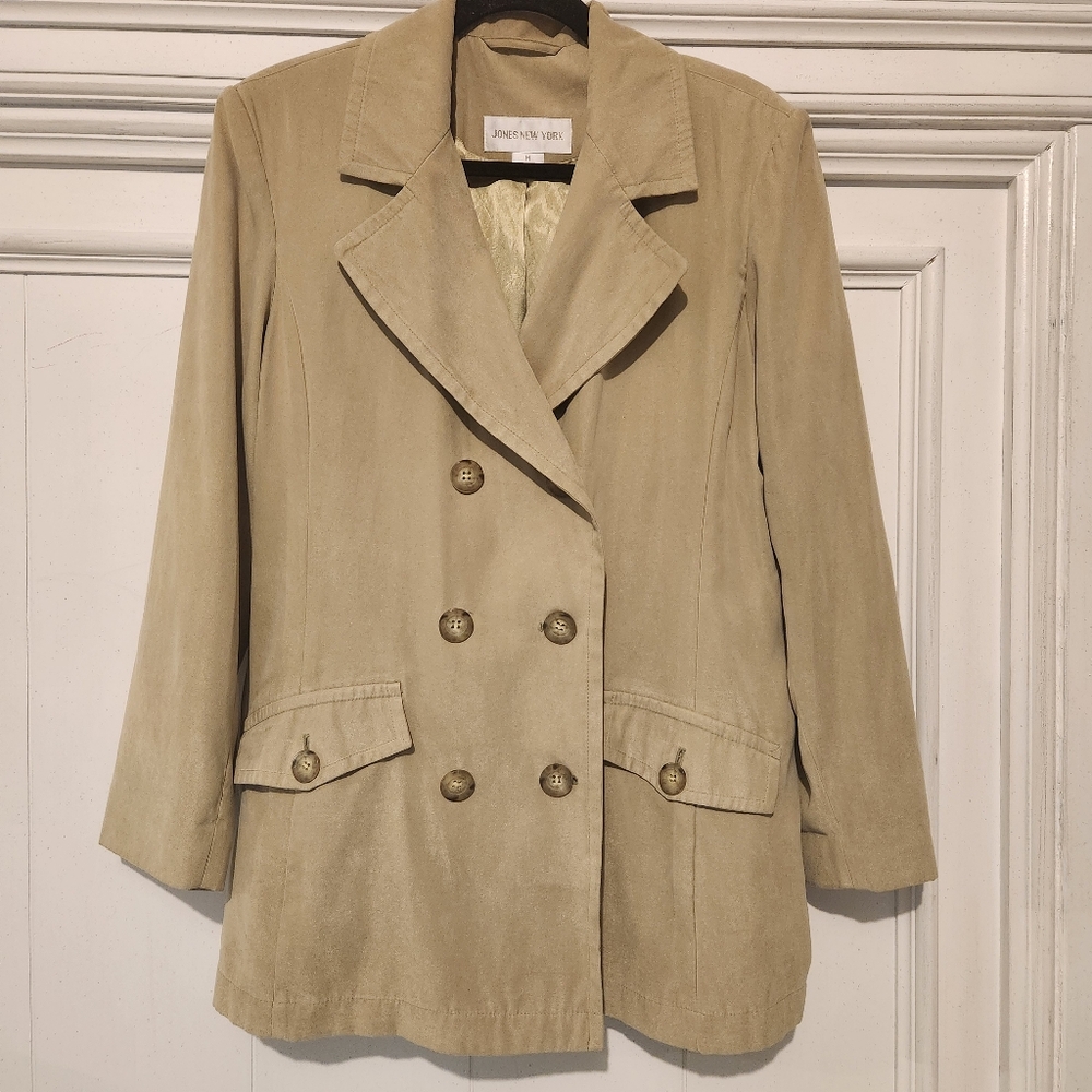 Jones New York Lime Green Silk Jacket Blazer Size Medium
